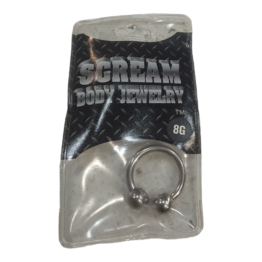 1 Scream Body Nose Jewelry Men Or Women's (8G) x